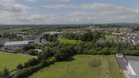 Slow-pan-aerial-of-Claremorris-featuring-the-soccer-pitch