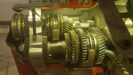 Closeup-of-the-Gear-shifting-mechanism-of-a-car's-manual-gearbox