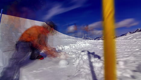 People-with-snow-shovels-cleaning-and-preparing-snow-skiing-track