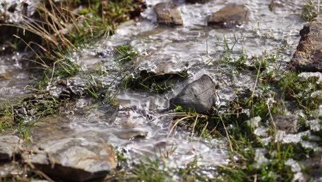Water-sliding-over-frozen-rocks