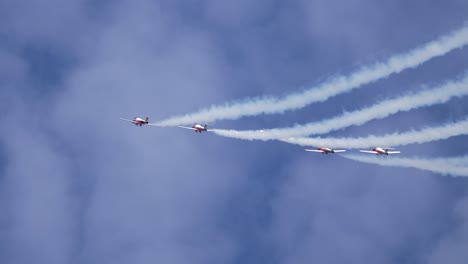 Formation-of-Military-Jet-Planes-Performing-Maneuvres-at-Airshow-TRACK