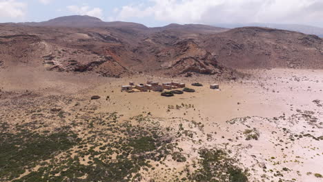 Structures-Isolated-On-The-Mountain-Island-Near-Shoab-Beach,-Socotra,-Yemen