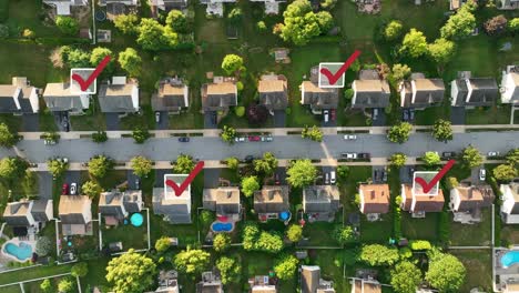 Residential-neighborhood-with-checkmark-animation-for-voting