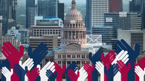 Edificio-Del-Capitolio-De-Texas-Con-Animación-De-Votación-Y-Elección