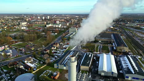 Luftverschmutzung,-Rauch-Aus-Der-Fabrik,-Umweltgefährdung,-Globale-Erwärmung-Durch-Pflanzensmog
