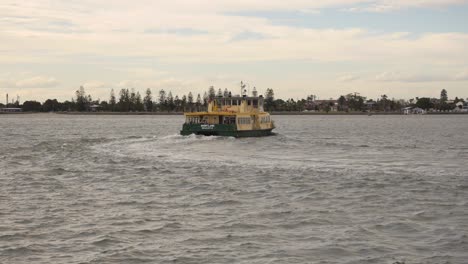 Ferry-pulling-away-on-Newcastle-harbour-at-dusk