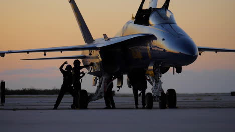 Maintenance-team-preps-the-Blue-Angels-during-early-morning-sunrise-in-slow-motion