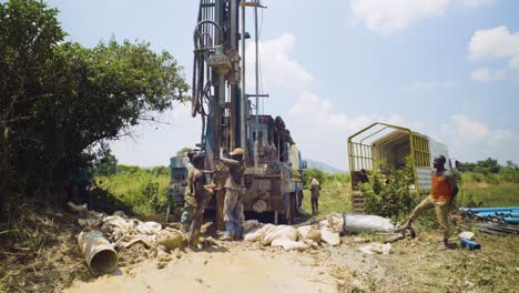 Builders-in-Africa-drilling-a-fountain-for-the-near-by-villages