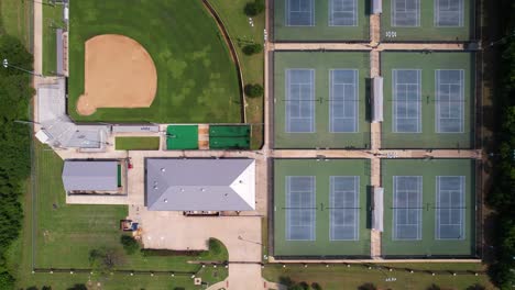 Editorial-aerial-footage-of-the-athletic-fields-for-Marcus-Marauders-in-Flower-Mound-Texas