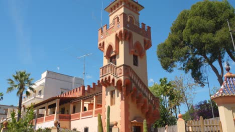 The-Route-Of-The-Villas-Tower-Near-Benicàssim-In-Castellon,-Spain