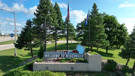 Willkommen-Im-Staatsschild-Von-Wisconsin