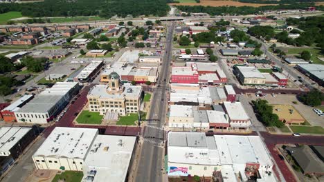 Aerial-flight-over-Gainesville-Texas