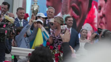 Javier-Castellanos-Lifting-Trophy-for-Kentucky-Derby-Win-Mage