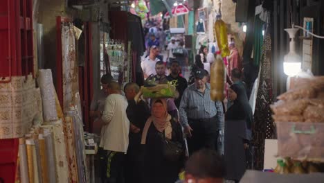 Mercado-De-Oriente-Medio,-Casco-Antiguo,-Jerusalén,-Israel