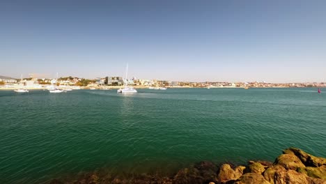 Timelapse-video-from-Portugal,-Cascais-with-the-city-in-the-background