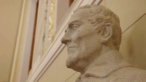 Detailed-indoor-statue-of-male-face-at-Kaiserbad-historical-building