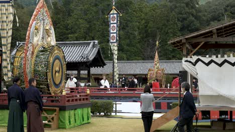 Behind-The-Scenes-With-Officials-Waiting-On-Grass-At-Todaji-For-The-Grand-Memorial-Service-Taking-Place-On-14th-October-2023-In-Nara