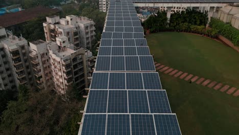 Worli-Prabhadevi-Mumbai-India-Mañana-Panel-Solar-Paisaje-Vista-De-Pájaro-Disparo-De-Drone