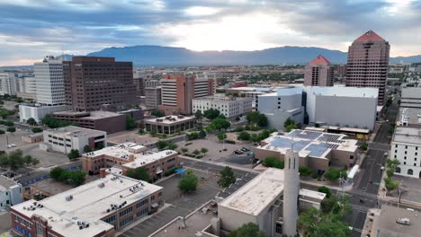 Downtown-Albuquerque-during-bright-sunrise