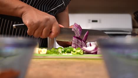 Chopping-onions-for-a-homemade-Indian-recipe---Chana-Masala-series