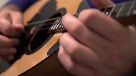 Close-up-Shot-of-Person-Playing-Bouzouki-Greek-Traditional-String-Instrument-in-4K