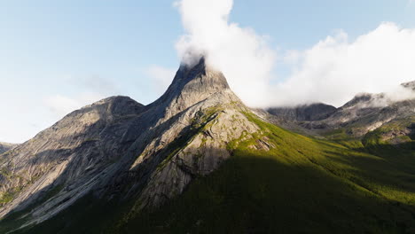 Gigantic-Granite-Mountain-Of-Stetinden-In-Narvik,-Nordland-County,-Norway