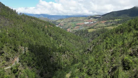 Vista-Desde-La-Cascada-Salto-Aguas-Blancas-Hacia-El-Exuberante-Valle-De-Constanza-En-La-Cordillera-Central-De-La-República-Dominicana