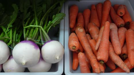 Hintergrund-Mit-Produkten-Auf-Dem-Gemüsemarkt