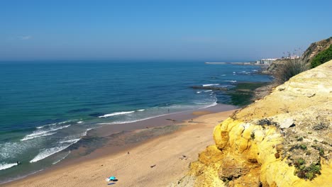 Portugal,-Carvoeira,-Foz-do-Lizandro-beach-stunning-coastline-towards-Ericeira