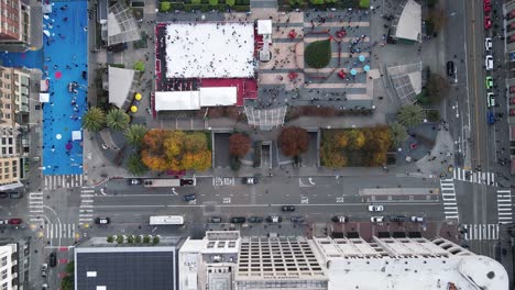 Drone-shot-over-Union-Square-capturing-the-festive-spirit-with-a-towering-Christmas-tree-and-busy-ice-skating-rink