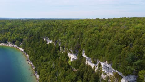 Forested-White-Cliff-On-Georgian-Bay-Shore