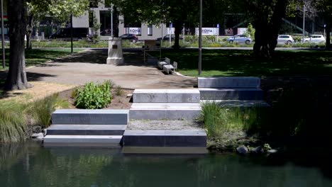 Slow-motion-of-Christchurch-earthquake-memorial-on-a-sunny-day
