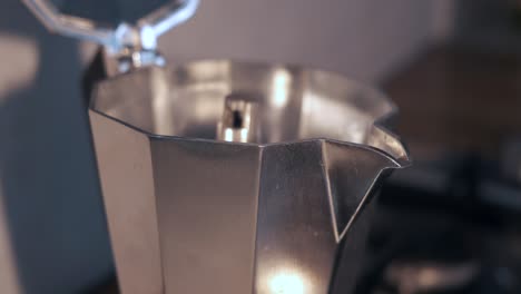 Close-up-of-Moka-Pot-Brewing-Morning-Coffee