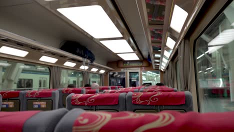 Inside-train-view-of-bullet-train-at-Namba-station