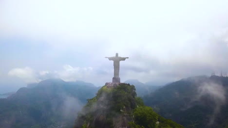 Christ-The-Redeemer-Under-The-Clouds-Pull-Up-Aerial