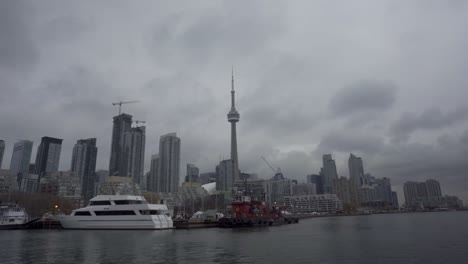 Downtown-Toronto-City-Skyline-And-Cn-Tower-During-Winter
