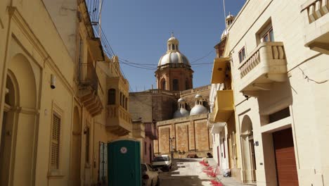 Tower-Of-Saint-Mary's-Parish-Church-From-The-Street-In-Had-Dingli
