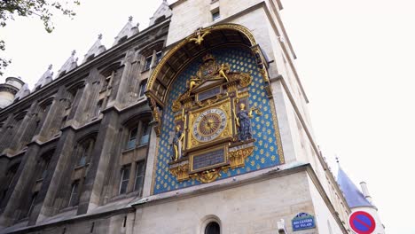 Reloj-De-La-Conserjería-En-La-Torre-Del-Reloj---Primer-Reloj-Público-De-París---Patrimonio-Nacional-Francés