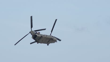Zoom-Shot-of-Boeing-Chinook-Banking-in-Slow-Motion
