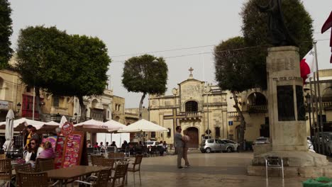 Cityscape-Of-Victoria,-Rabat,-Gozo
