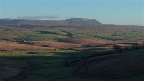 Establishing-Drone-Shot-of-Yorkshire-Dales-Landscape-and-Pen-y-ghent