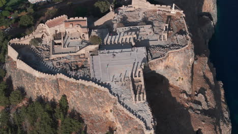 Tight-aerial-circling-shot-over-the-Lindos-acropolis