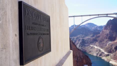 Close-up-of-Hoover-Dam-sign-in-front-of-bridge