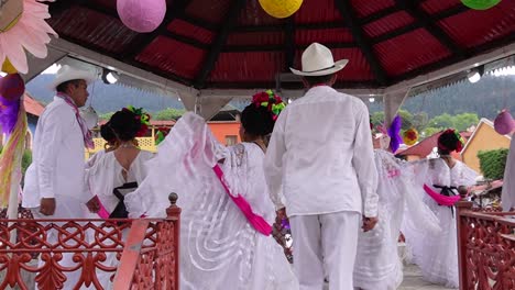 slow-motion-shot-of-traditional-indigenous-dance-in-Mexico