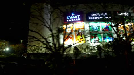 Night-street-view-of-HITECH-city-shopping-centre-mall-Inorbit-and-PVR