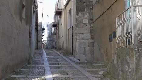 Empty-streets-with-houses-for-sale-in-Mussomeli,-the-town-in-Sicily-where-houses-are-sold-at-1-Euro