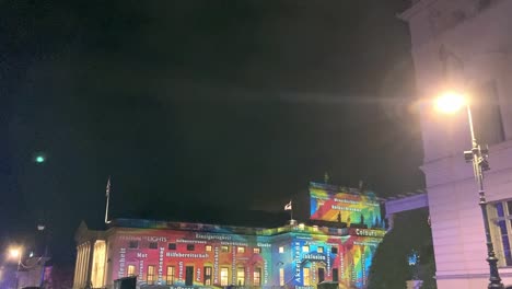 Berlín,-Alemania,-Bebelplatz,-Festival-De-Luces-Por-La-Noche-En-Octubre-De-2023