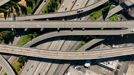 Overhead-time-lapse-of-traffic-on-intersecting-highways