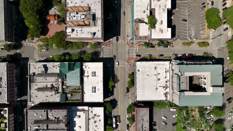 Top-down-aerial-view-of-Seattle's-International-District