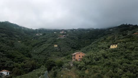 The-hills-of-Moneglia,-Italy-get-enough-moisture-from-the-sea-to-support-a-verdant-tree-canopy